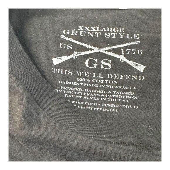 Grunt Style NSFW Graphic Anywhere Really TShirt 3X Black Cotton Patriotic Design - Picture 4 of 5